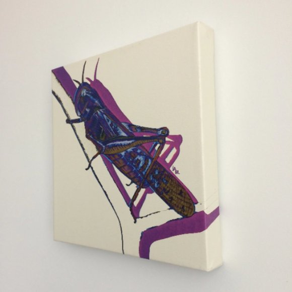 Locust - Original Wall Art print on 12 x 12 canvas - Picture 3 of 6